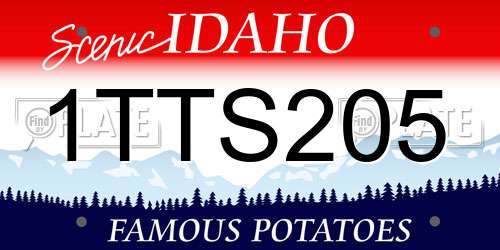 1TTS205 Idaho License Plate