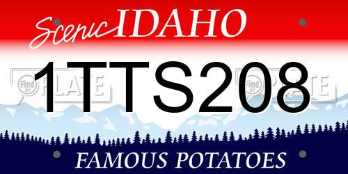 1TTS208 Idaho License Plate