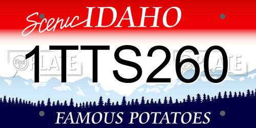 1TTS260 Idaho License Plate