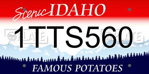 1TTS560 Idaho License Plate