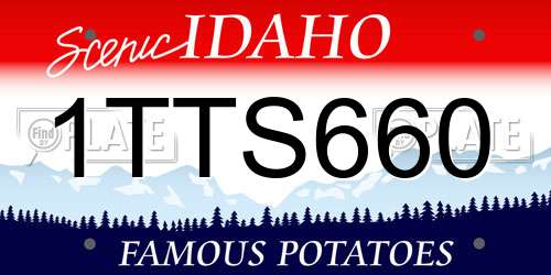 1TTS660 Idaho License Plate