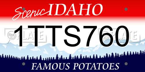 1TTS760 Idaho License Plate