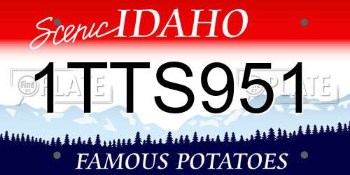 1TTS951 Idaho License Plate