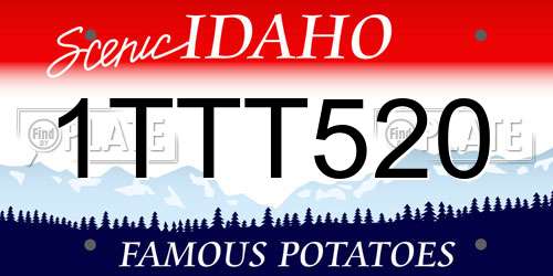 1TTT520 Idaho License Plate