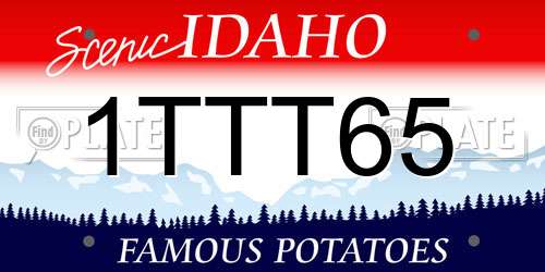 1TTT65 Idaho License Plate