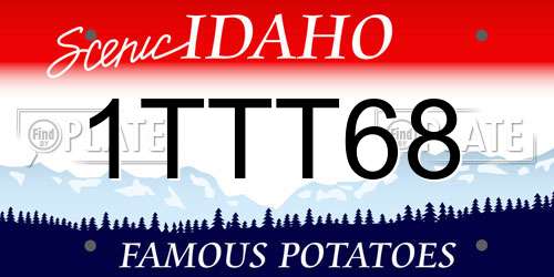 1TTT68 Idaho License Plate