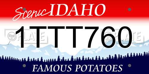 1TTT760 Idaho License Plate