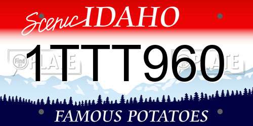 1TTT960 Idaho License Plate