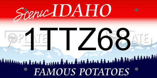 1TTZ68 Idaho License Plate