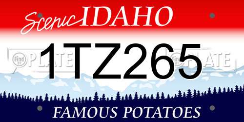 1TZ265 Idaho License Plate