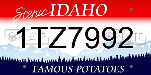 1TZ7992 Idaho License Plate
