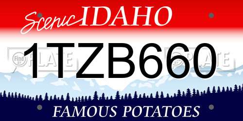 1TZB660 Idaho License Plate