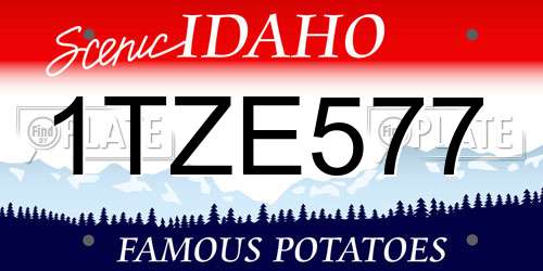 1TZE577 Idaho License Plate
