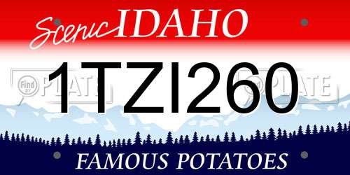 1TZI260 Idaho License Plate