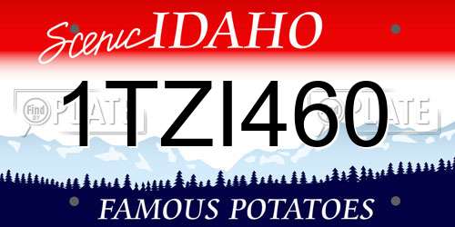 1TZI460 Idaho License Plate