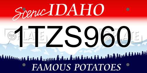 1TZS960 Idaho License Plate