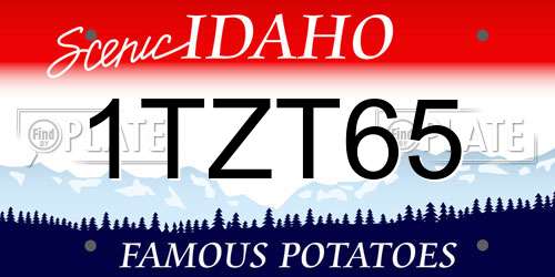 1TZT65 Idaho License Plate