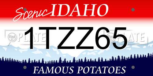 1TZZ65 Idaho License Plate
