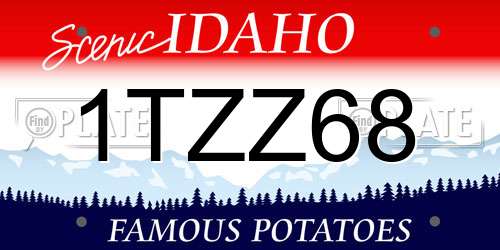 1TZZ68 Idaho License Plate