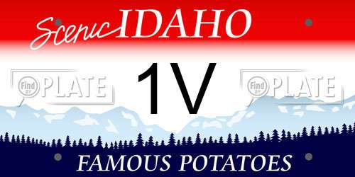 1V Idaho License Plate