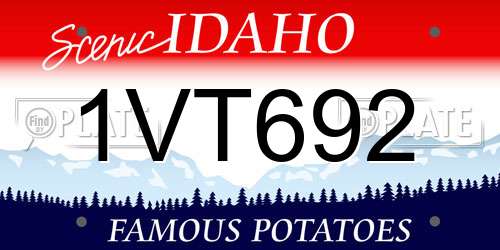 1VT692 Idaho License Plate
