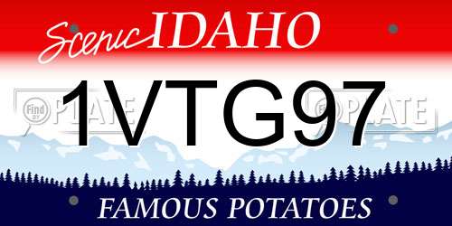 1VTG97 Idaho License Plate