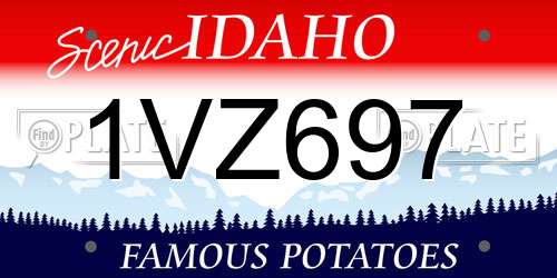 1VZ697 Idaho License Plate