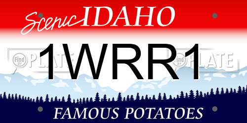1WRR1 Idaho License Plate