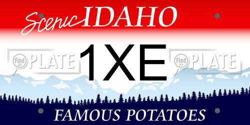 1XE Idaho License Plate