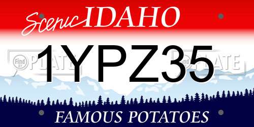 1YPZ35 Idaho License Plate