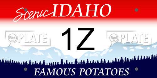 1Z Idaho License Plate