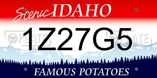 1Z27G5 Idaho License Plate