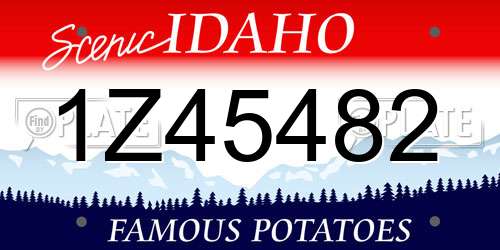 1Z45482 Idaho License Plate