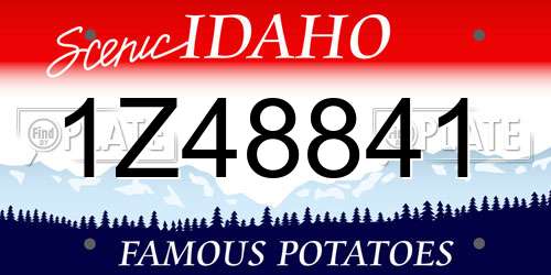 1Z48841 Idaho License Plate