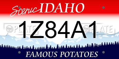 1Z84A1 Idaho License Plate
