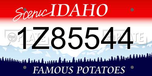 1Z85544 Idaho License Plate