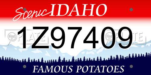 1Z97409 Idaho License Plate