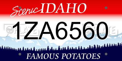 1ZA6560 Idaho License Plate