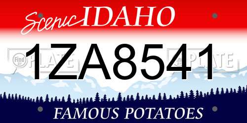 1ZA8541 Idaho License Plate