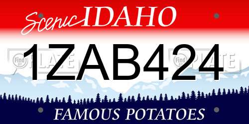 1ZAB424 Idaho License Plate
