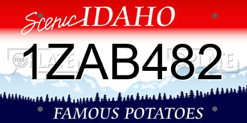 1ZAB482 Idaho License Plate