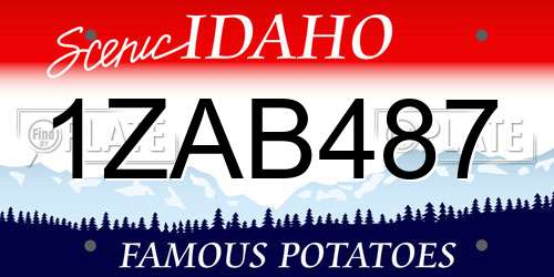 1ZAB487 Idaho License Plate