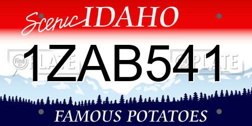 1ZAB541 Idaho License Plate