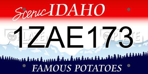 1ZAE173 Idaho License Plate