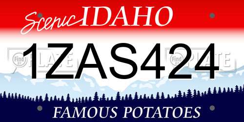 1ZAS424 Idaho License Plate