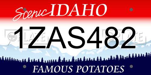 1ZAS482 Idaho License Plate