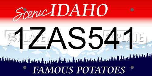 1ZAS541 Idaho License Plate