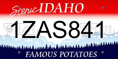 1ZAS841 Idaho License Plate