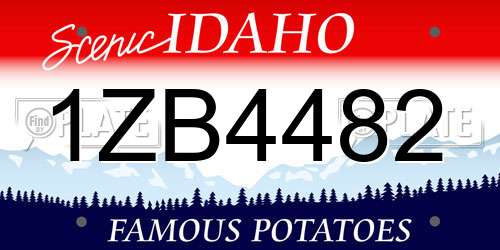 1ZB4482 Idaho License Plate