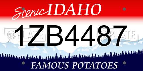 1ZB4487 Idaho License Plate